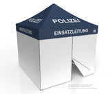 Polizei Faltzel | Einsatzzelt | Profizelt | Schnelleinsatzzelt 3x3 m | EZ-UP-Endouver Alugestell